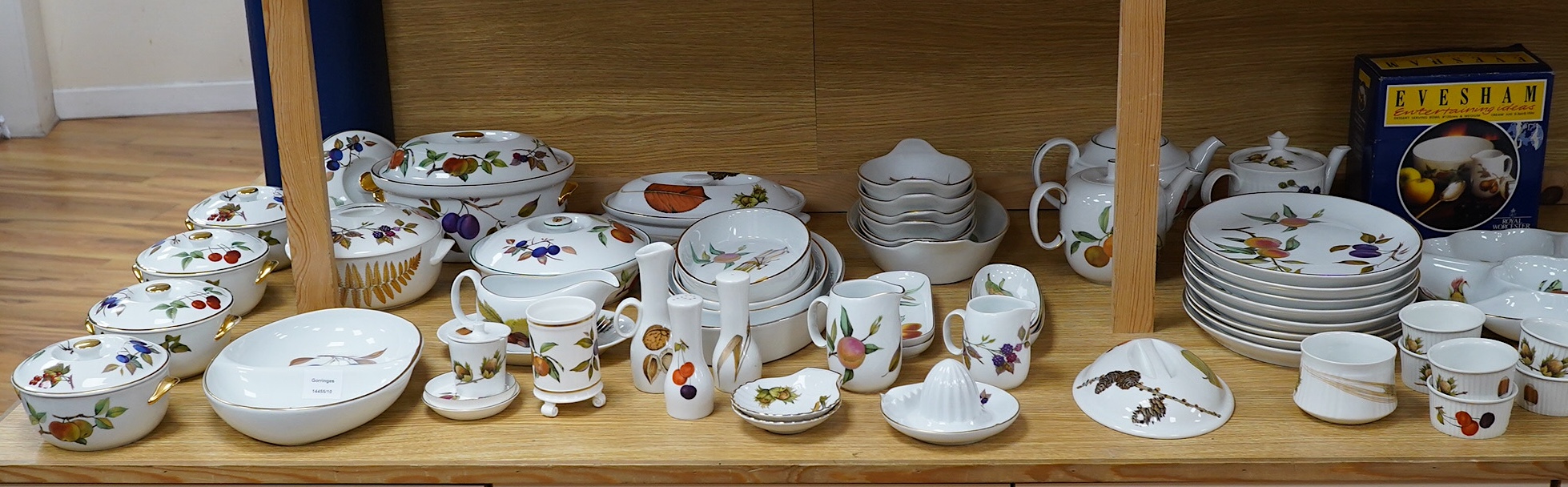 A Royal Worcester Evesham dinner service and table ware. Condition - fair to good